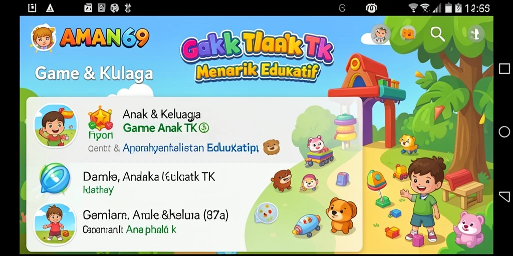Tampilan antarmuka AMAN69 yang menarik untuk anak-anak.
