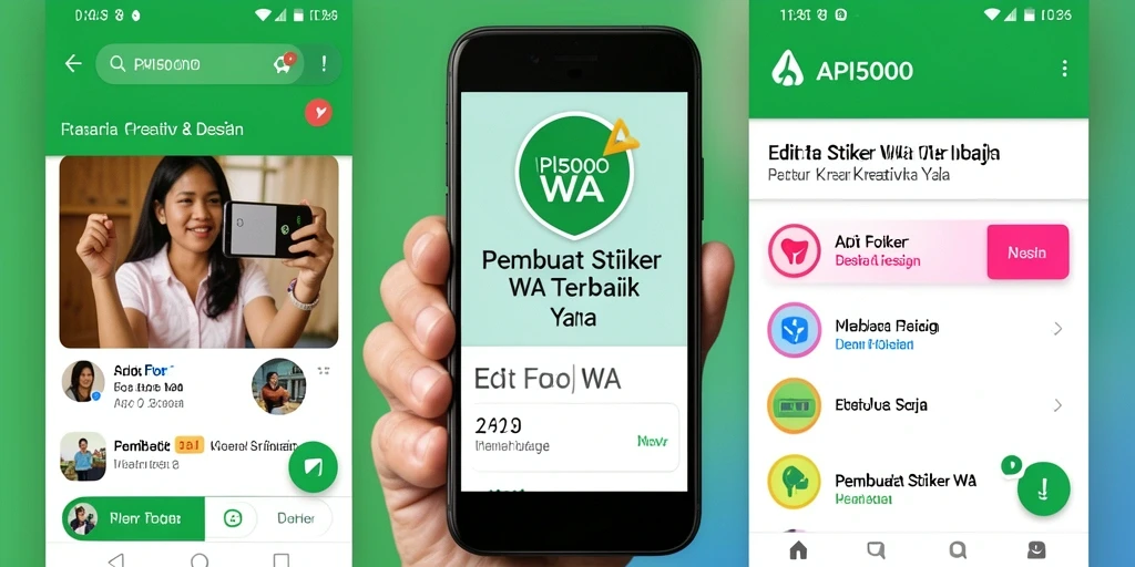 Antarmuka API5000 yang intuitif untuk membuat stiker WA.