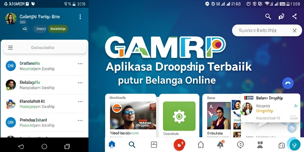 Antarmuka pengguna GAMERP yang ramah dan mudah digunakan untuk dropship.