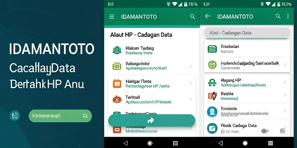Antarmuka pengguna IDAMANTOTO untuk cadangan data yang mudah dan intuitif.