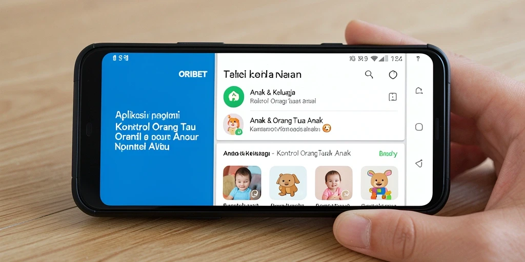 Tampilan antarmuka aplikasi ORIBET yang mudah digunakan.