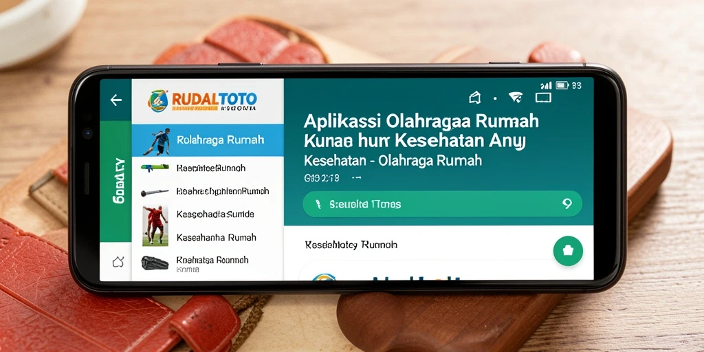 Tampilan antarmuka aplikasi RUDALTOTO untuk olahraga rumah