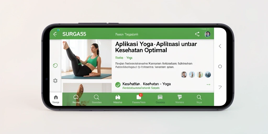 Tampilan antarmuka aplikasi SURGA55 yang menarik dan fungsional.
